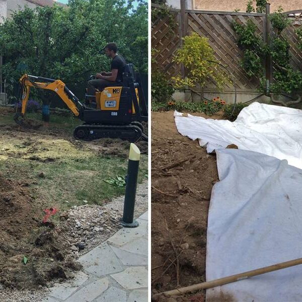 Jardin de ville avec bassin aquatique à Marseille