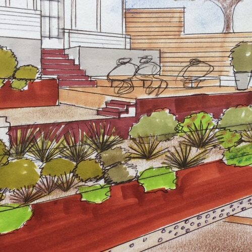 Aménagement d’un jardin de ville à Marseille