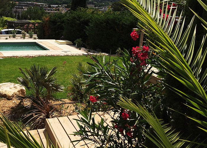 Aménagement d'un jardin en restanques - Aix - Paysagiste Marseille, Aix