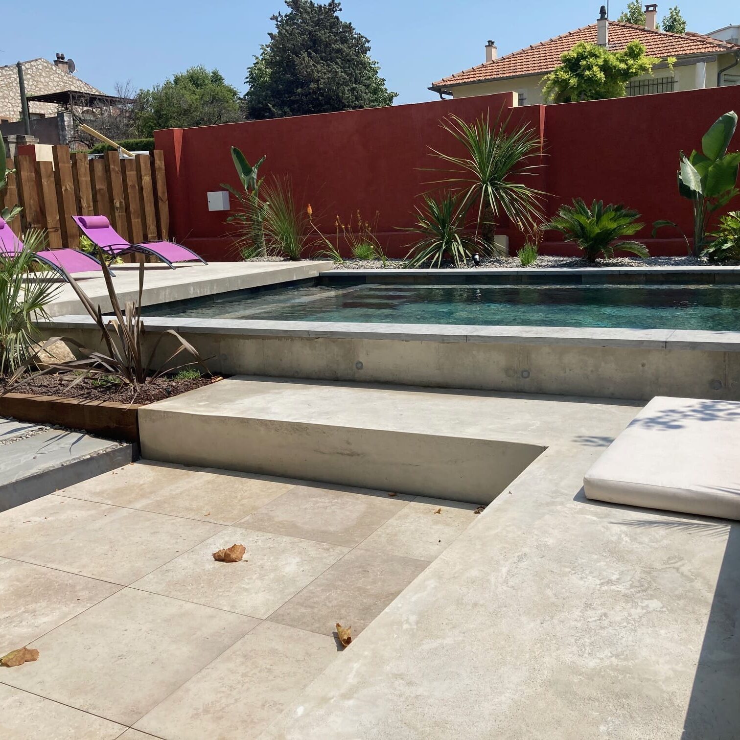 Aménagement d'un jardin - Hôtel particulier Bd Michelet à Marseille