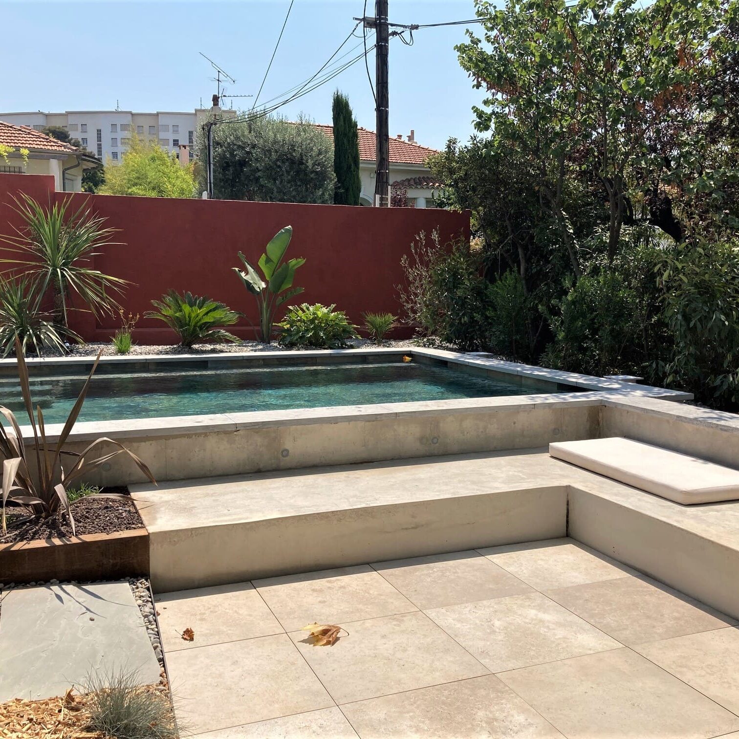 Aménagement d'un jardin - Hôtel particulier Bd Michelet à Marseille