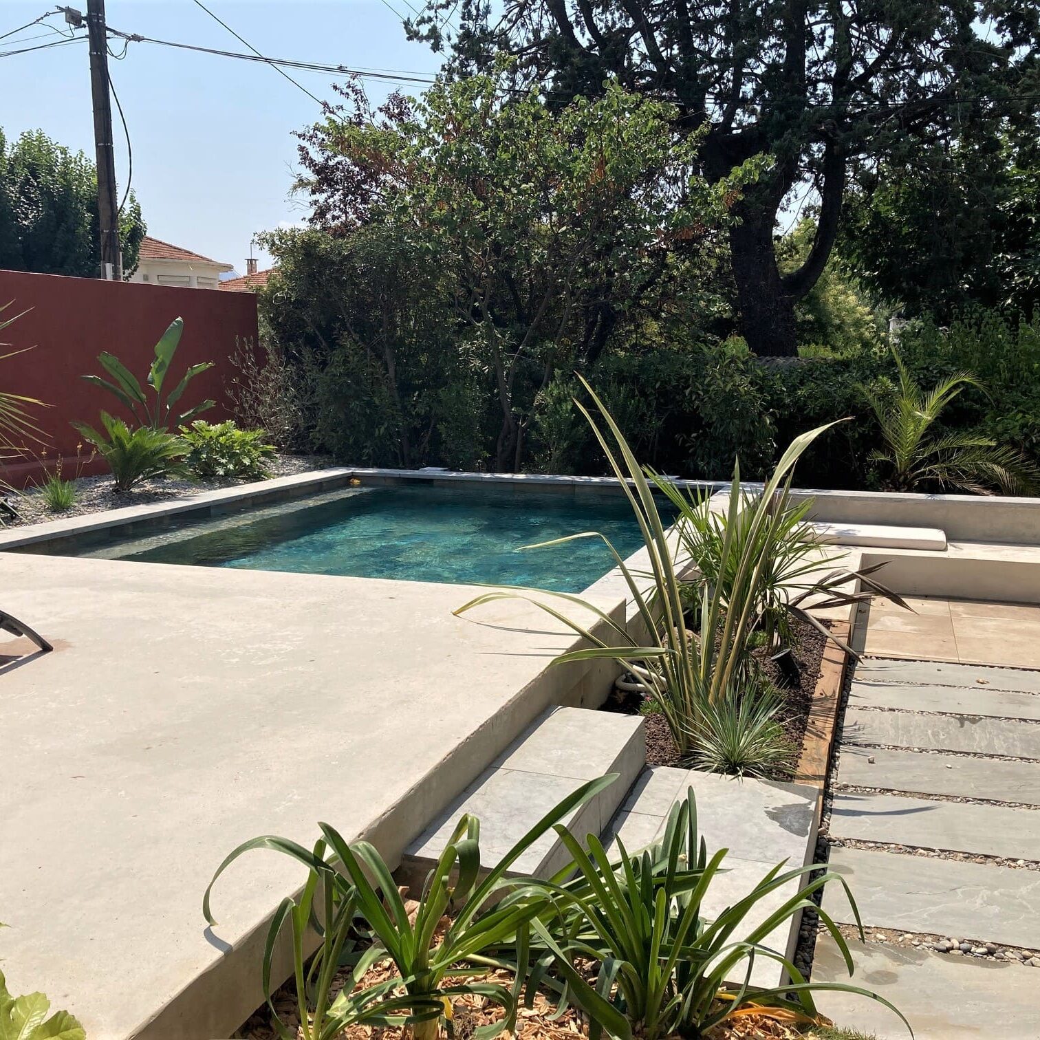 Aménagement d'un jardin - Hôtel particulier Bd Michelet à Marseille