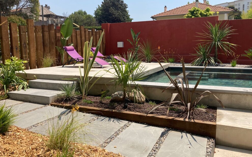 Aménagement d'un jardin - Hôtel particulier Bd Michelet à Marseille