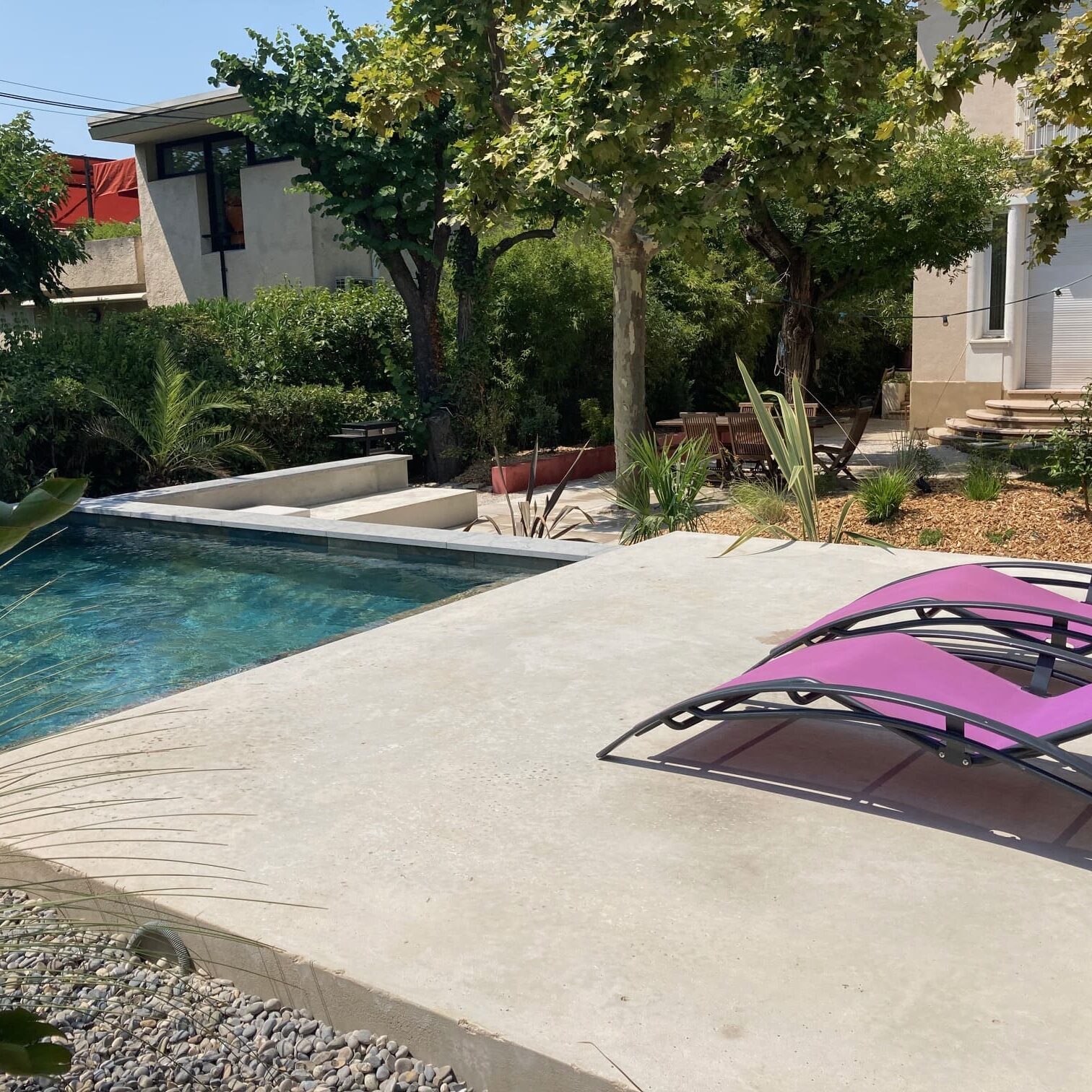 Aménagement d'un jardin - Hôtel particulier Bd Michelet à Marseille