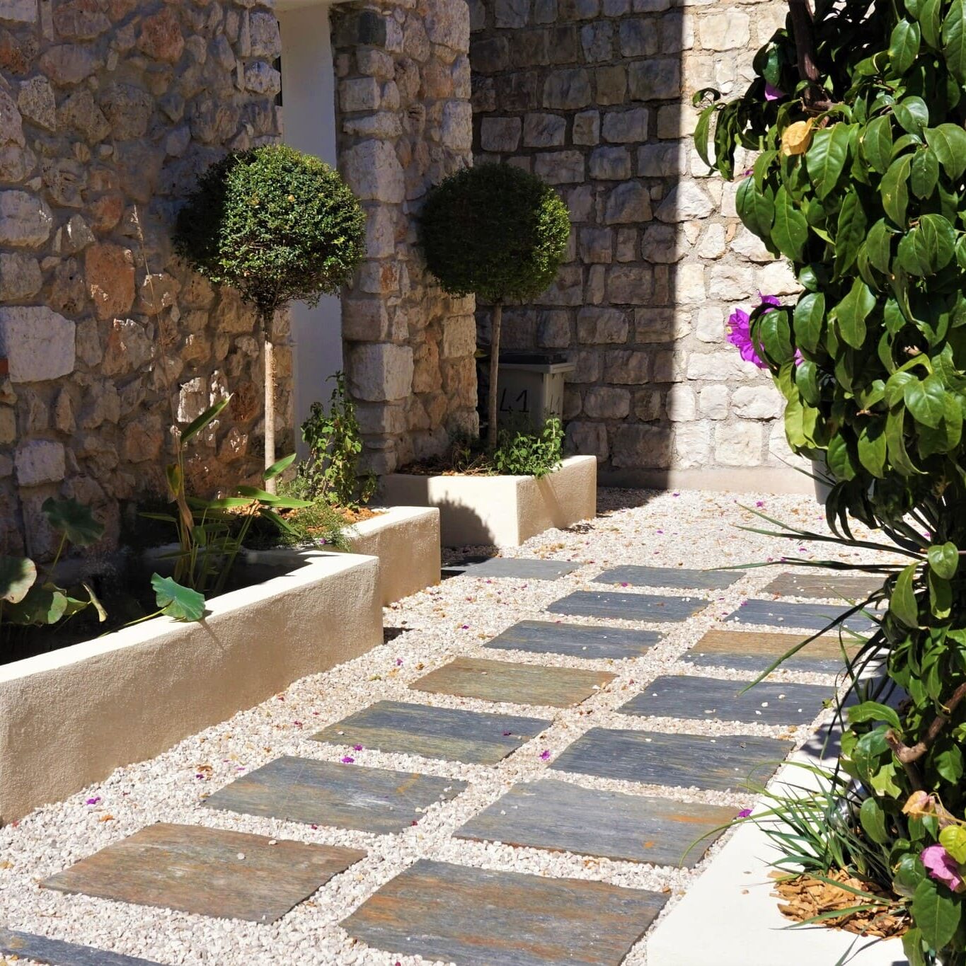 Aménagement d'un jardin paysager