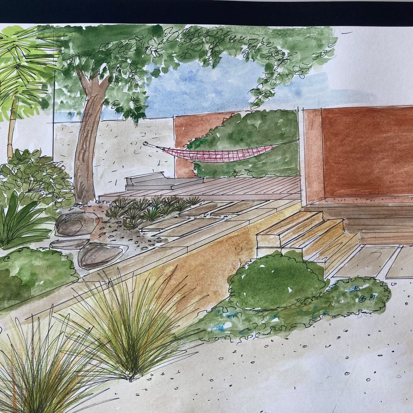 Conception d'un jardin de ville à Marseille dans le 8ème