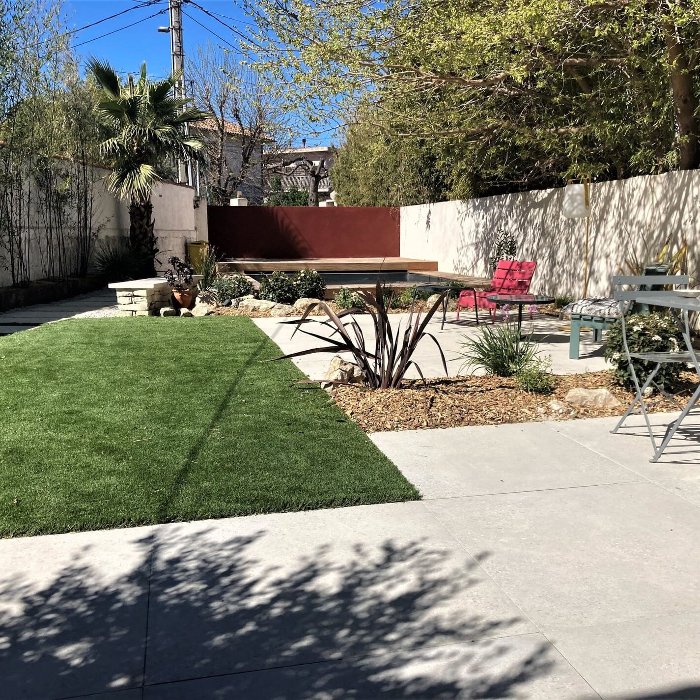 Conception d'un jardin de ville à Marseille dans le 8ème