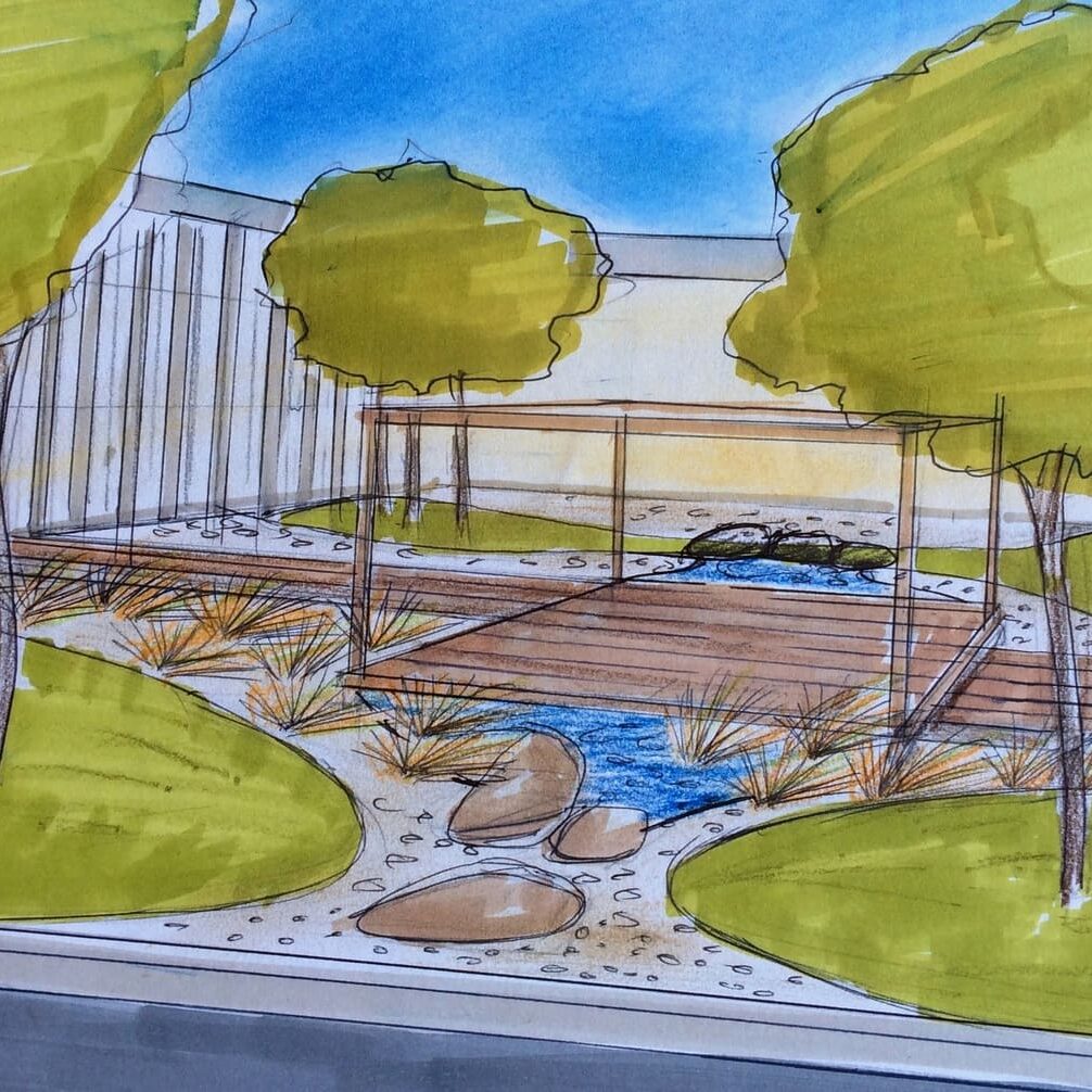 Aménagement des extérieurs du siège Europe d’une entreprise japonaise