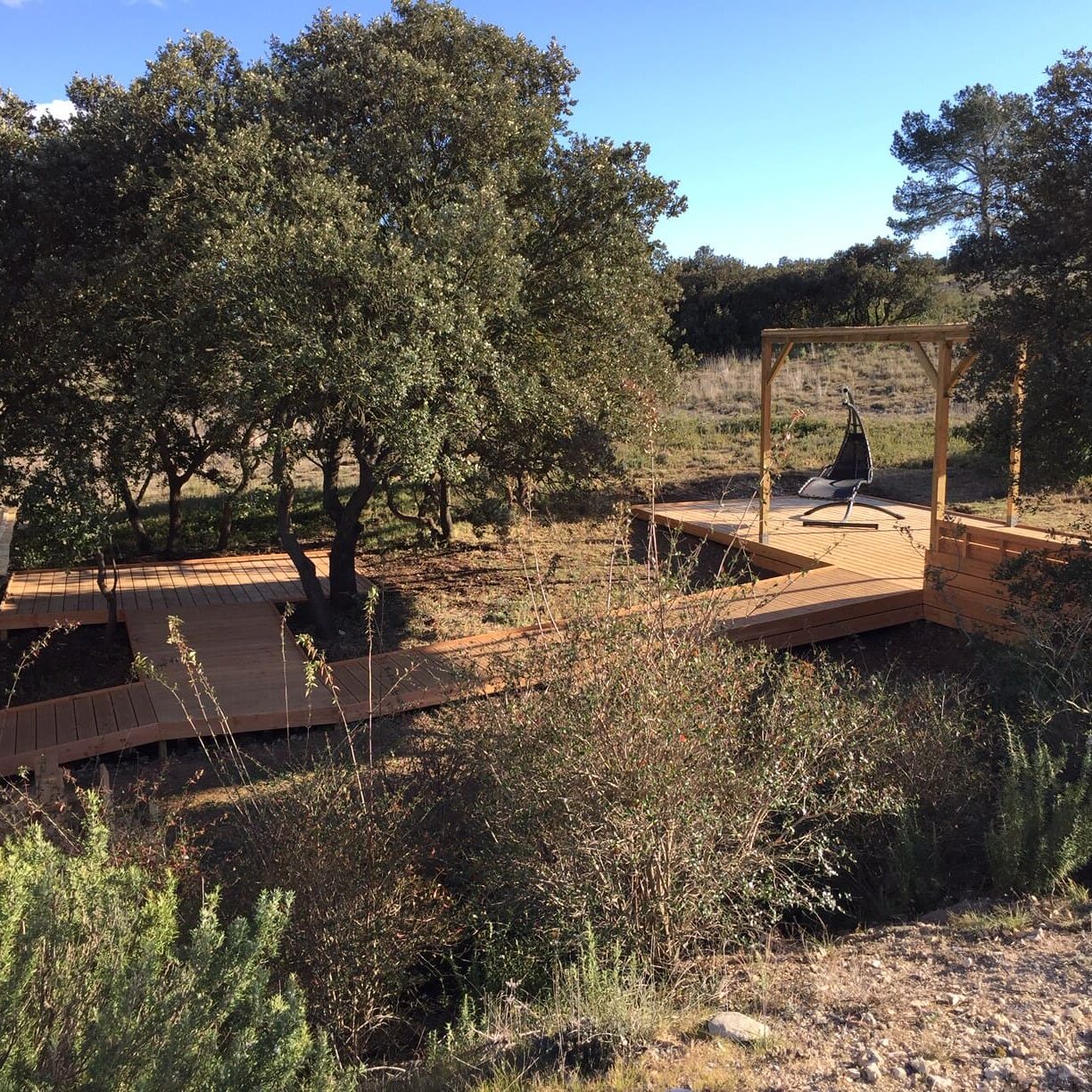 Création de terrasses de R.T.E. (Réseau Transport d’Électricité) – Les Milles