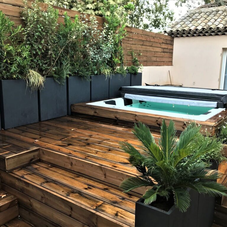 Aménagement terrasse d’une maison de village à Saint Cannat