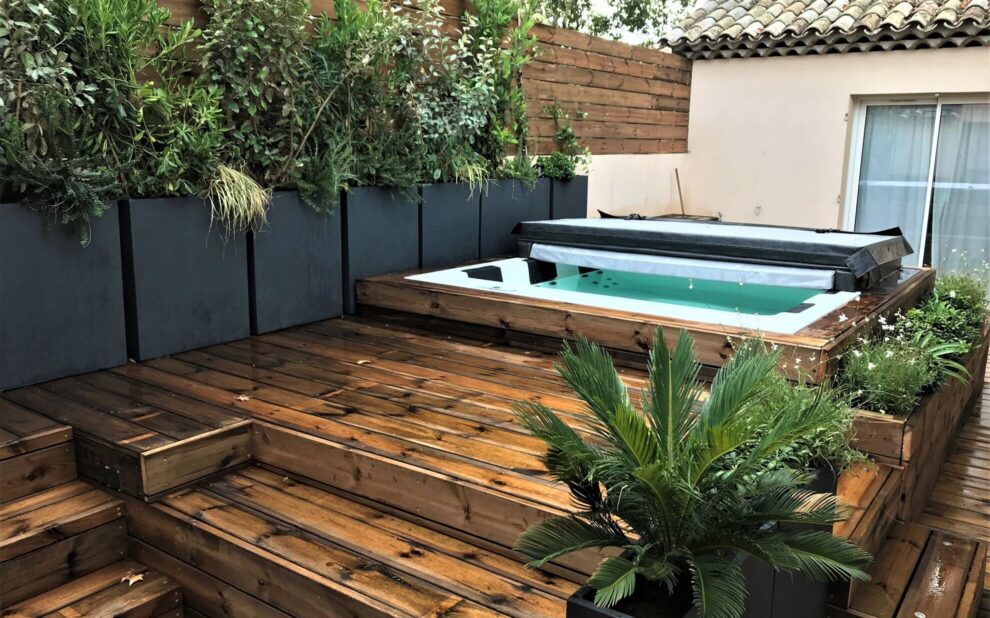 Aménagement terrasse d’une maison de village à Saint Cannat