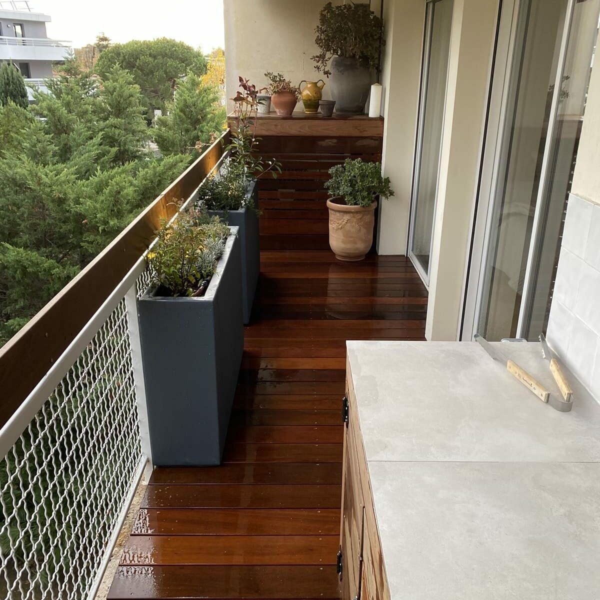 Balcon d’un appartement bourgeois à Marseille Prado en Provence