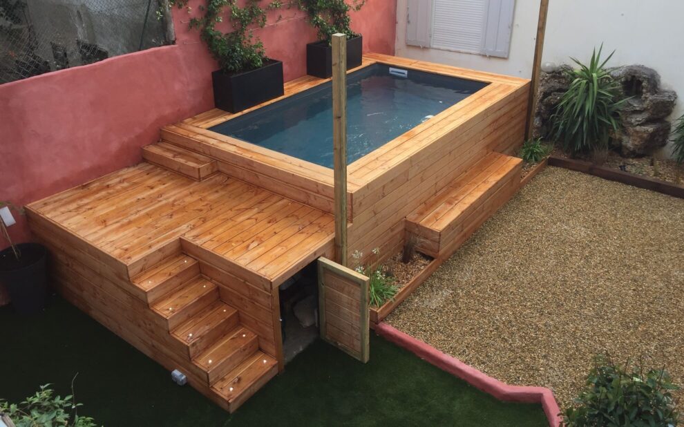 Mini-piscine d'un jardin de ville rue Paradis à Marseille