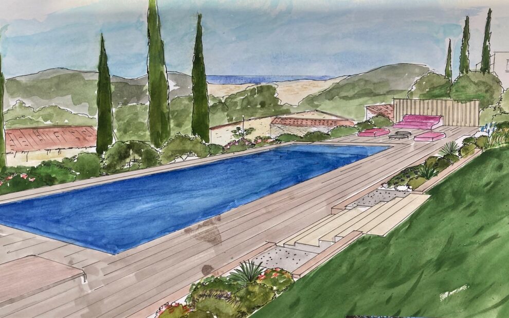 Projet d'aménagement d'un espace piscine et des extérieurs à Ollioules