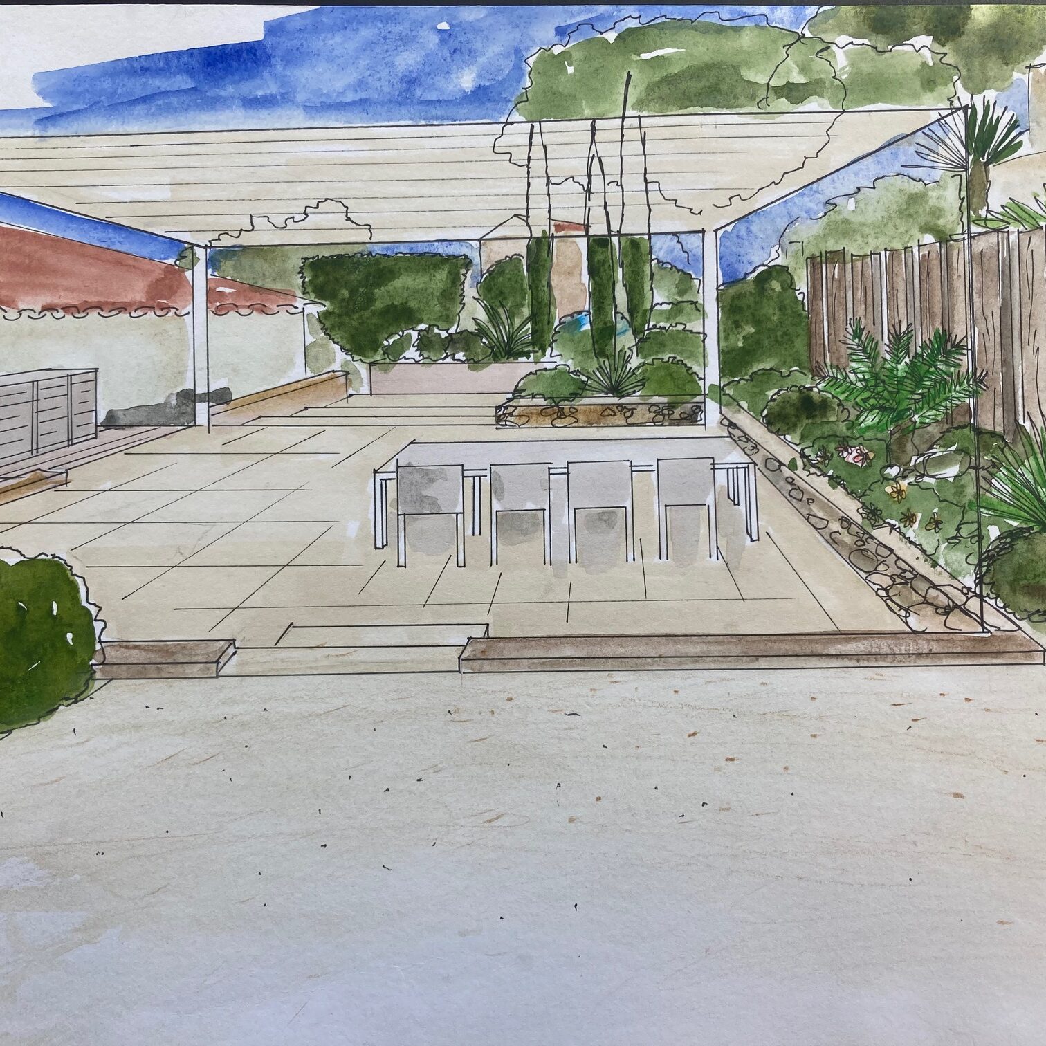 Projet d'aménagement d'un espace piscine et des extérieurs à Ollioules