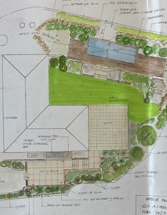 Projet d'aménagement d'un espace piscine et des extérieurs à Ollioules