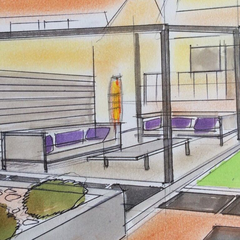 Projet paysager de design extérieur d'une maison en région Parisienne