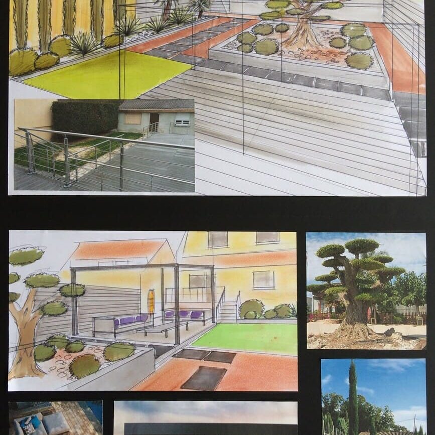 Projet paysager de design extérieur d'une maison en région Parisienne