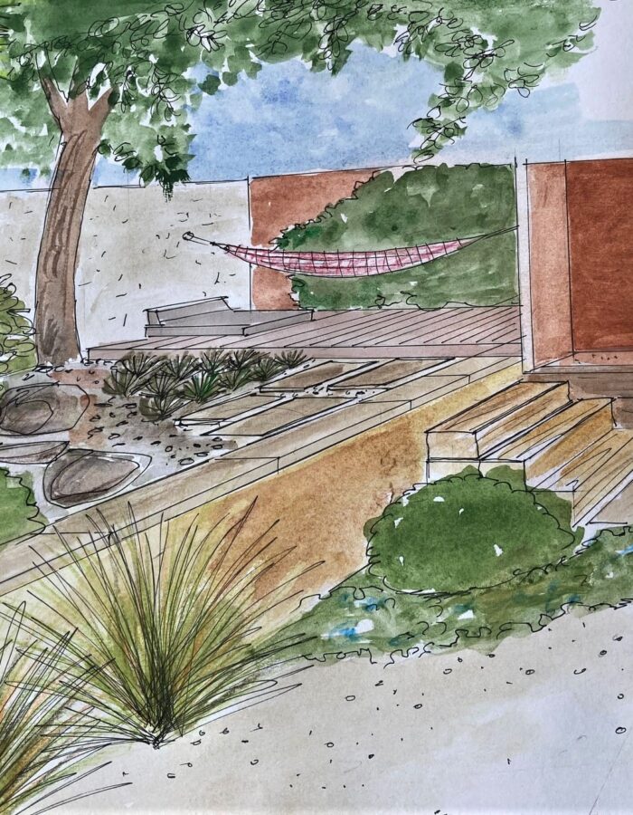 Projet paysager d'un jardin de ville à Marseille dans le 8ème