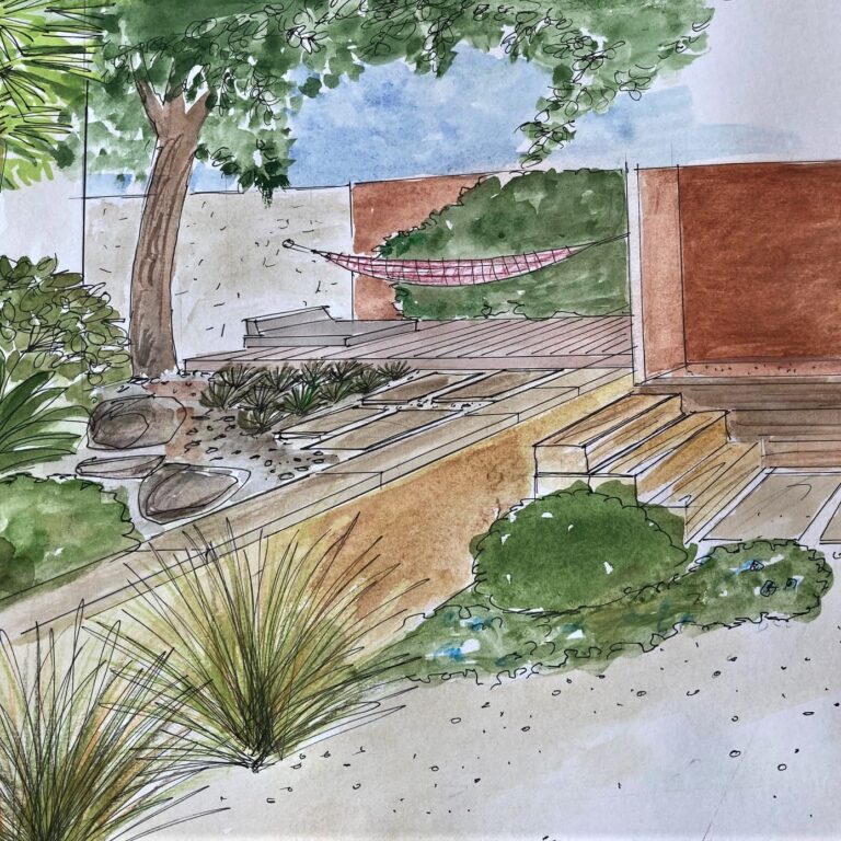 Projet paysager d'un jardin de ville à Marseille dans le 8ème
