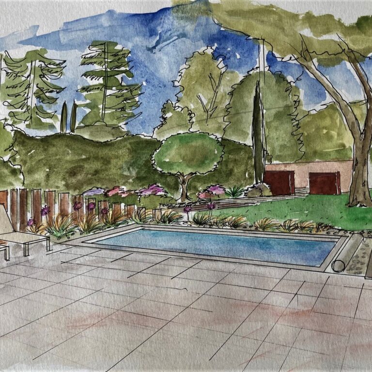 Projet paysager d'un jardin d'une maison de campagne à Éguilles