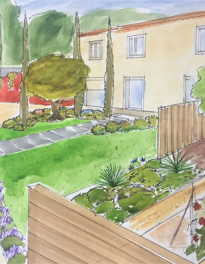 Projet paysager d'une maison résidentielle à la Penne sur Huveaune