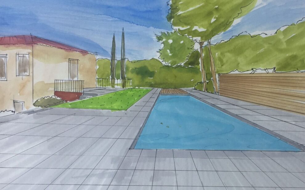 Projet paysager d'une maison résidentielle à la Penne sur Huveaune