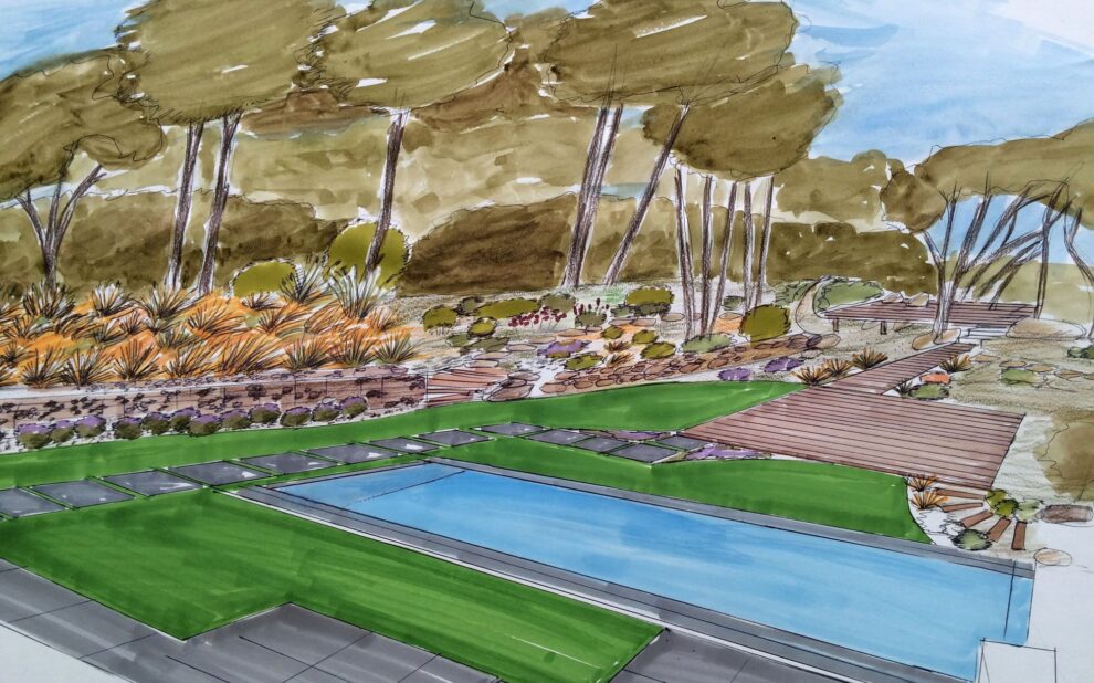 Projet paysager d'une propriété dans la forêt à Puyloubier en Provence