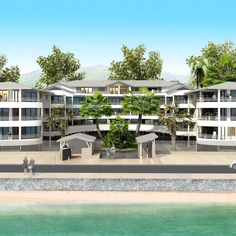 Projet paysager d'une terrasse sous les tropiques en Martinique