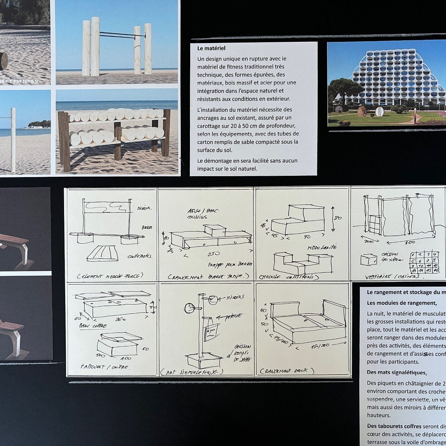 Projet centre de fitness extérieur à la Grande Motte par Bao Garden