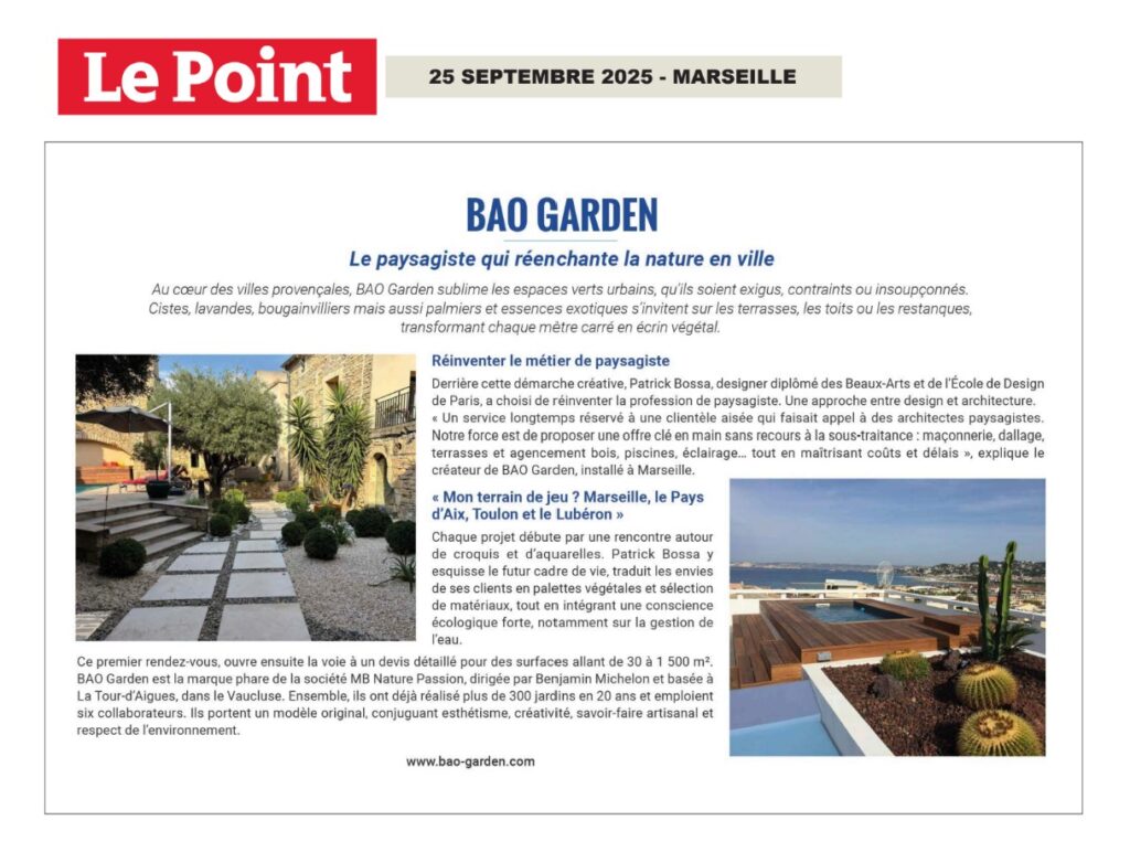Bao Garden dans Le Point